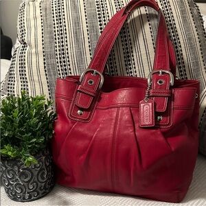 Coach Y2K Hampton Soho Red Leather F15045